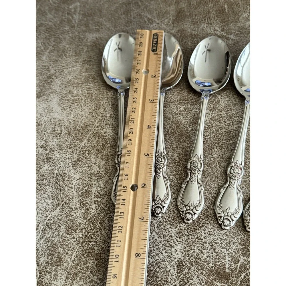 5 Oneida PLANTATION - 1 Teaspoon & 4‎ Soup Spoons Community Mixed Flatware